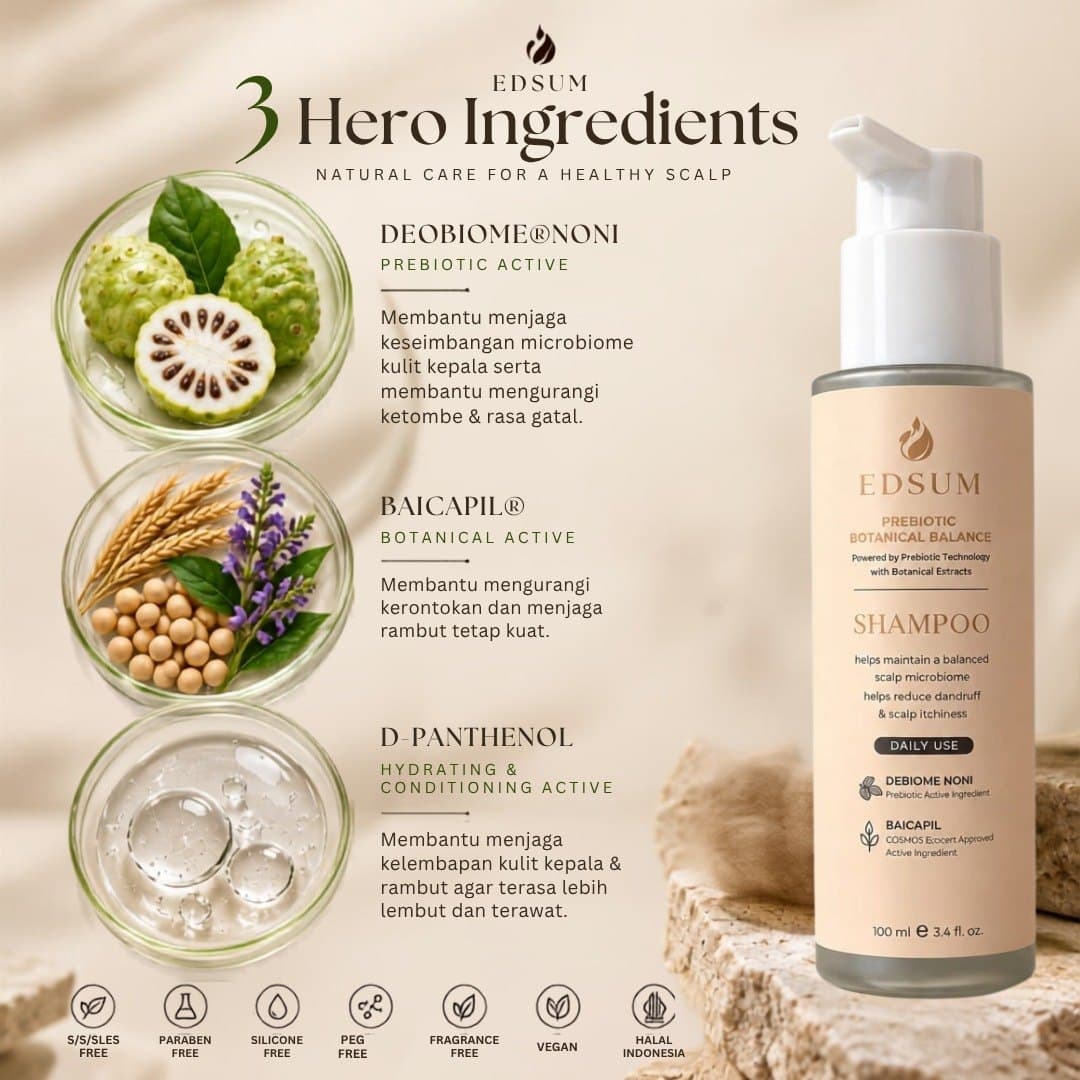 EDSUM Prebiotic Botanical Balance Shampoo 100 mL 100 mL - foto 3