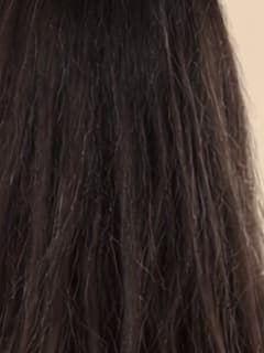 Anti-Frizz Hair Oil — sebelum pemakaian